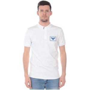 Emporio Armani, Heren, Tops, Wit, Maat: S Katoen,