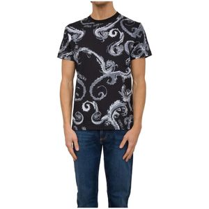 Versace Jeans Couture, Heren, Tops, Zwart, Maat: L Katoen,