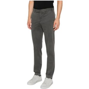 PT Torino, Heren, Broeken, Grijs, Maat: S Leer,