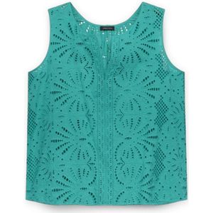 Fiorella Rubino, Dames, Tops, Groen, Maat: 2XL Katoen,
