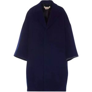 Marni, Dames, Mantels, Blauw, Maat: XS Wol,