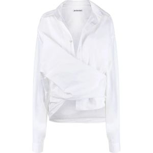 Balenciaga, Dames, Blouses & Shirts, Wit, Maat: M Katoen,