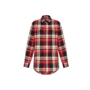 Dsquared2 Wollen overhemd , Red , Dames , Maat: XS