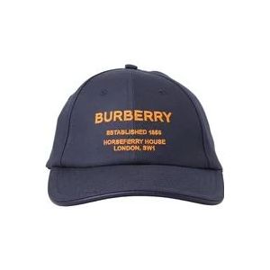 Burberry Logo Geborduurde Baseballpet , Blue , Dames , Maat: L