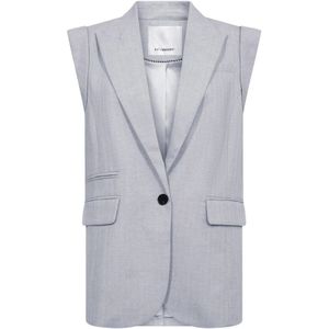 Co'Couture, Dames, Jassen, Blauw, Maat: XS Linnen,