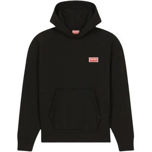 Kenzo, Heren, Sweatshirts & Hoodies, Zwart, Maat: L Katoen,