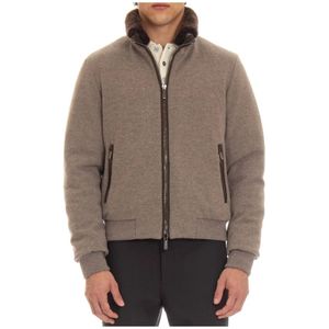 Moorer, Heren, Sweatshirts & Hoodies, Grijs, Maat: M Wol,