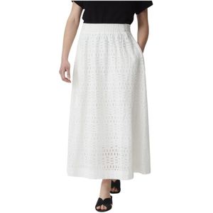 Alpha Studio, Dames, Rokken, Wit, Maat: S Jersey,