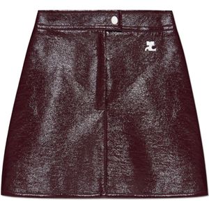 Courrèges, Dames, Rokken, Rood, Maat: XS Vinyl,