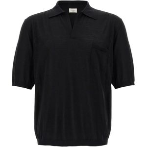 Saint Laurent, Heren, Tops, Zwart, Maat: L Wol,