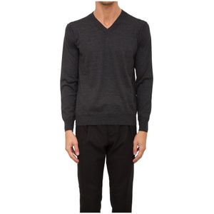 Paolo Pecora, Heren, Truien, Grijs, Maat: M Wol,