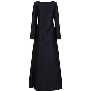 Alberta Ferretti, Dames, Jurken, Blauw, Maat: S Zijde,