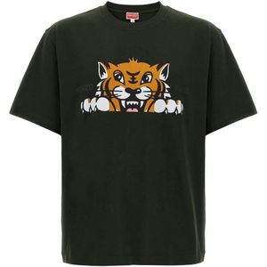 Kenzo - Logo T-Shirt - Groen - Katoen