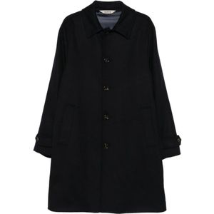 Aspesi, Heren, Mantels, Blauw, Maat: L Wol,