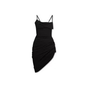 Jacquemus Dag korte jurk , Black , Dames , Maat: M