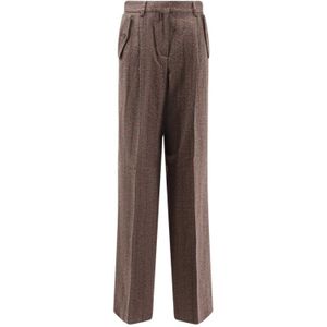 Golden Goose, Dames, Broeken, Bruin, Maat: S Wol,