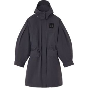 Ganni, Dames, Mantels, Grijs, Maat: S