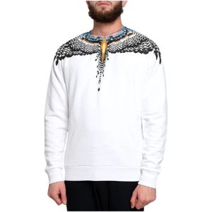 Marcelo Burlon, Heren, Sweatshirts & Hoodies, Wit, Maat: XL Katoen,