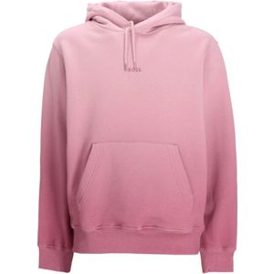 Boss Orange, Heren, Sweatshirts & Hoodies, Roze, Maat: M Katoen,