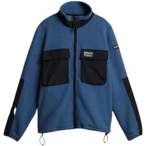 Napapijri, Heren, Sport, Blauw, Maat: L Fleece,