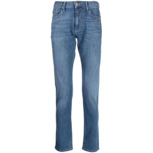 Emporio Armani, Heren, Jeans, Blauw, Maat: W30 Katoen,
