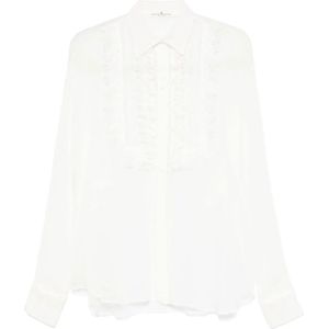 Ermanno Scervino, Dames, Blouses & Shirts, Wit, Maat: XS Katoen,