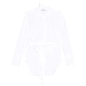 Blumarine, Dames, Jurken, Wit, Maat: 2XS Katoen,