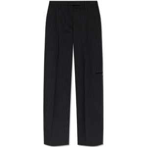 Acne Studios, Dames, Broeken, Zwart, Maat: L Katoen,