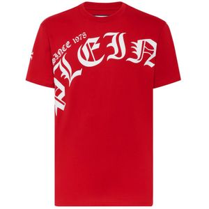 Philipp Plein, Heren, Tops, Rood, Maat: 3XL Katoen,