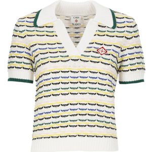 Casablanca, Dames, Truien, Wit, Maat: S Katoen,