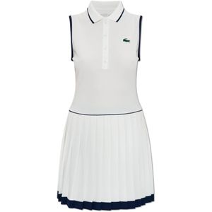 Lacoste, Dames, Jurken, Wit, Maat: M Piqué,