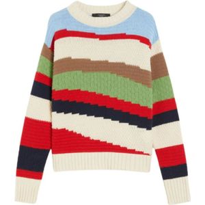 Weekend Max Mara Trui 'POLO'  beige / bruin / groen / rood