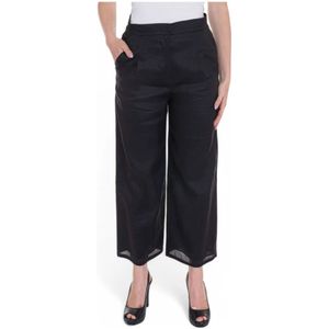 Max Mara Studio, Dames, Broeken, Zwart, Maat: S