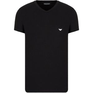 Emporio Armani - Stretch Cotton Jersey - T-shirt - Met Korte Mouwen - V-hals