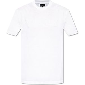 Emporio Armani, Heren, Tops, Wit, Maat: M Katoen,