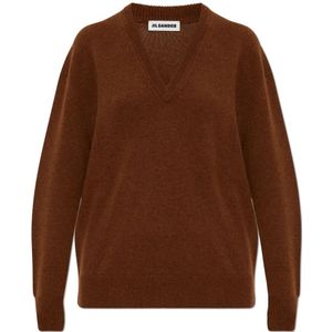 Jil Sander, Dames, Truien, Bruin, Maat: XS Wol,