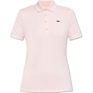Lacoste, Dames, Tops, Roze, Maat: 2XL Poliester,