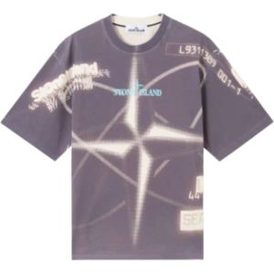 Stone Island - Y2K Compass One - T-shirt - Donkergrijs - Katoen