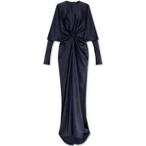 Stella McCartney, Dames, Jurken, Blauw, Maat: XS Satijn,