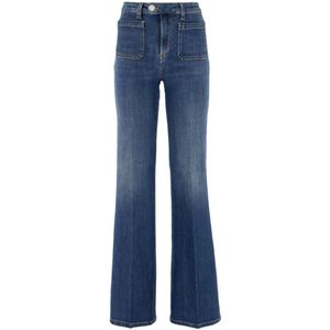 Pinko - Flared Jeans - Blauw - Power Stretch Denim