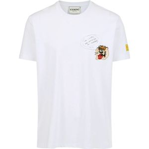 Iceberg, Heren, Tops, Wit, Maat: XS Katoen,