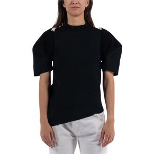 Sacai, Dames, Truien, Zwart, Maat: L Katoen,