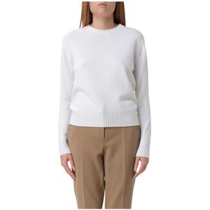 Max Mara, Dames, Truien, Wit, Maat: L Kasjmier,