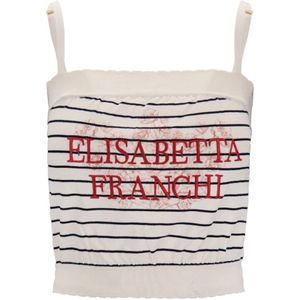 Elisabetta Franchi, Dames, Tops, Beige, Maat: XS Viscose,