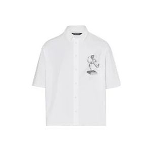Jacquemus Short Sleeve Hemden , White , Heren , Maat: M