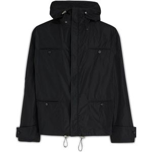 Ferragamo, Heren, Jassen, Zwart, Maat: L Poliester,