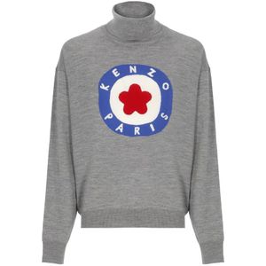 Kenzo, Heren, Truien, Grijs, Maat: XL Wol,