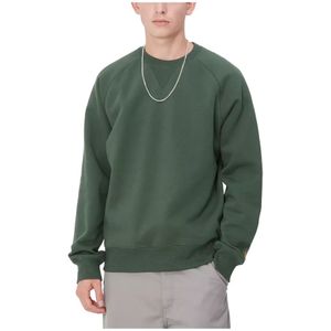Carhartt Wip, Heren, Sweatshirts & Hoodies, Groen, Maat: S Katoen,