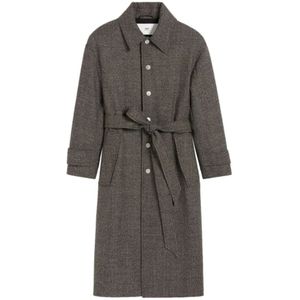 Ami Paris, Heren, Mantels, Grijs, Maat: S Gabardine,