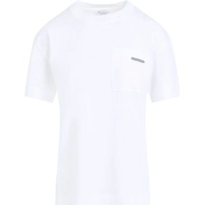 Brunello Cucinelli, Dames, Tops, Wit, Maat: XS Katoen,